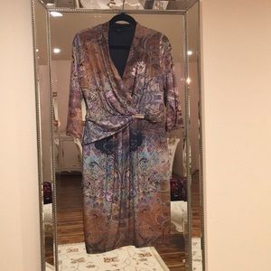 Patterned midi dress